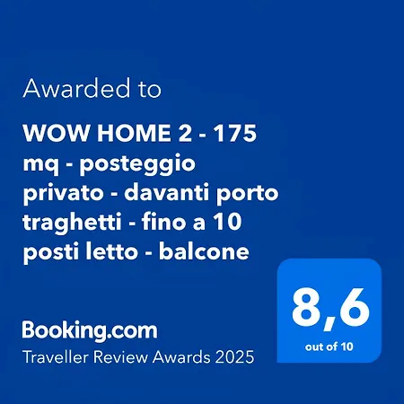 Apartament Wow 2 - 175 Mq - Posteggio Privato - Davanti Porto Traghetti - Fino A 10 Posti Letto - Balcone Genua